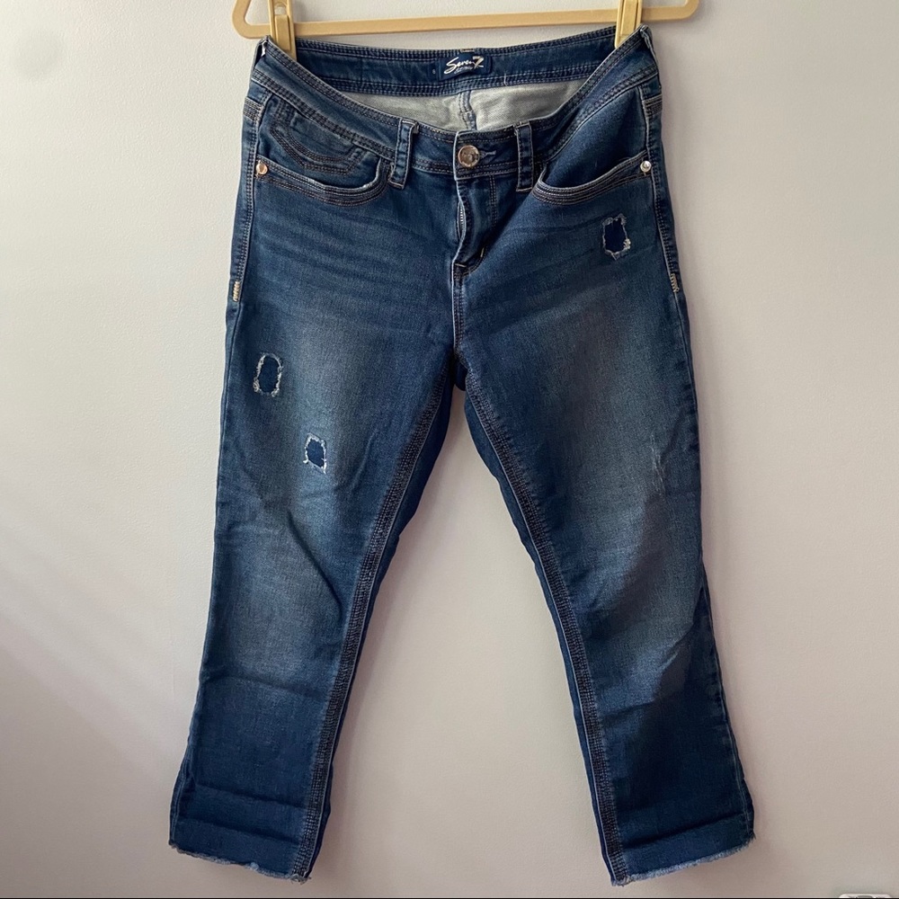 Seven7 Raw Edge Crop Skinny Jean